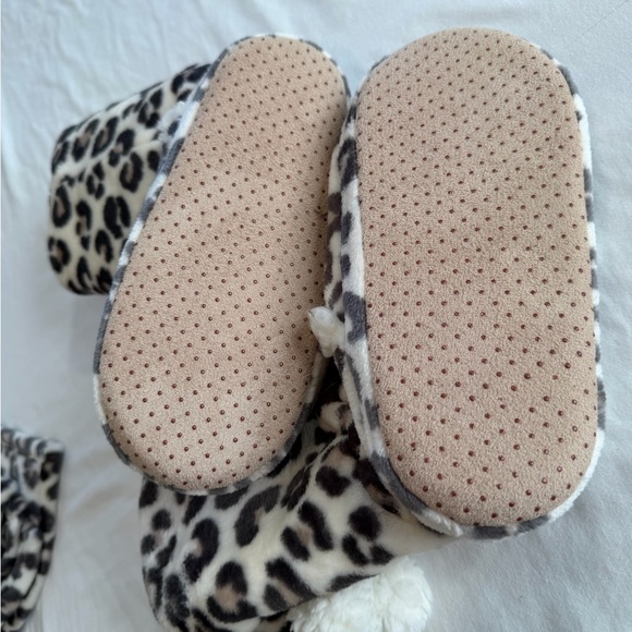 Robe slippers throw leopard faux fur size L matching set - Picture 5 of 14